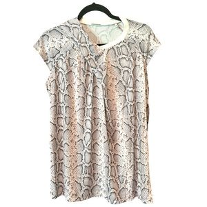 Elie Tahari Snake Print Blouse